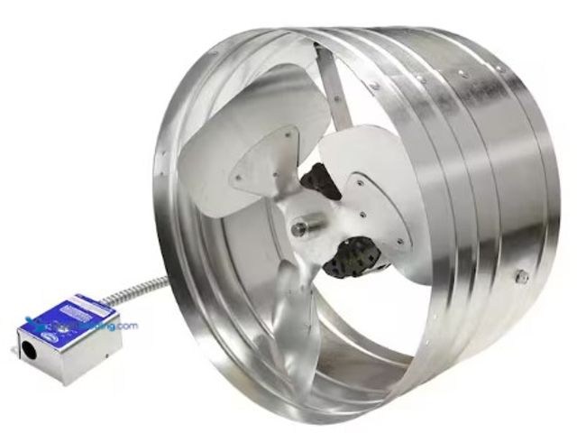 Lot 49-3631076 - Master Flow 1450 CFM Silver Electric Powered Gable Mount Electric Attic Fan, Model # EGV5, Unused, S...
