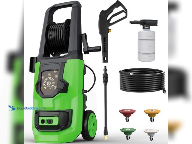 Lot 49-3514529 - Pressure Washer, 5000PSI 3.2GPM Adjustable Touch Screen with 55FT Total Length Power Washer Electric...