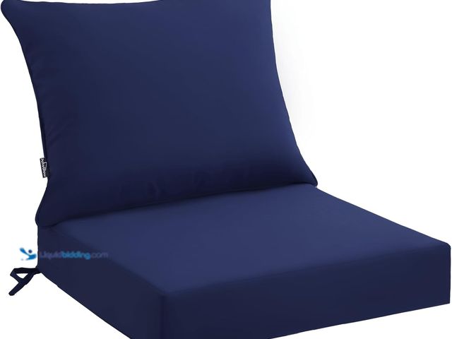 Lot 49-5437656 - Outdoor Seat Cushion Set 22 x 22 x 4 Inch, Waterproof & Fade Resistant Patio Furniture Cushions with...