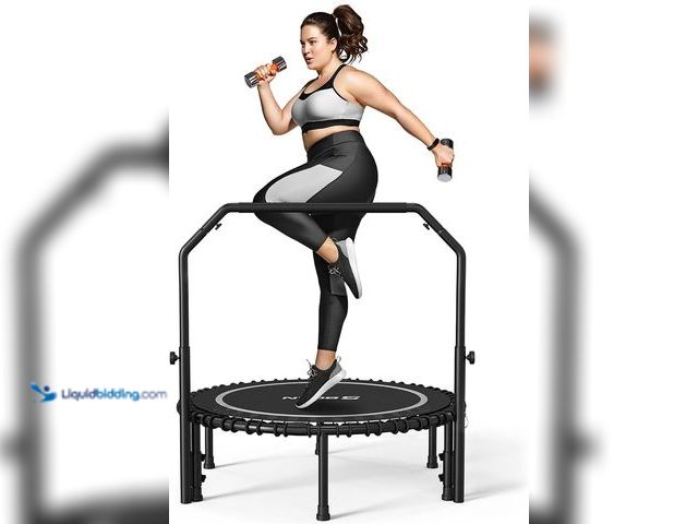 Lot 49-5408646 - BCAN 450/550 LBS Foldable Mini Trampoline, 40"/48" Fitness Trampoline with Bungees. Unused