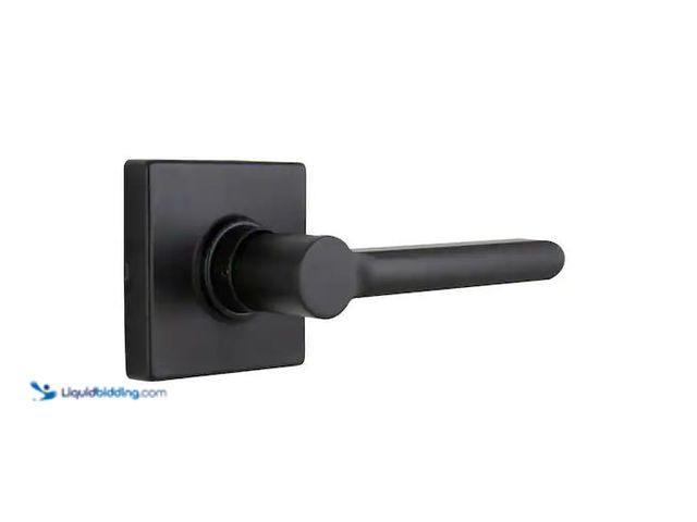 Lot 49-1576271 - Lot of (6) Defiant Tone bridge Matte Black Hall/Closet Door Handle with Square Rose Model # 32LS3X90...