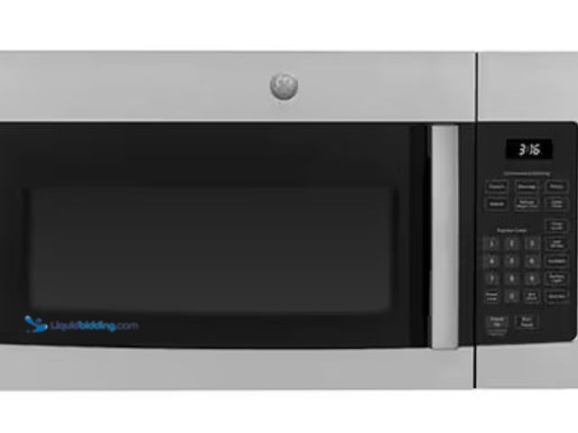 Lot 49-3615841 - GE 1.6 cu. ft. Over-the-Range Microwave in Stainless Steel, Model # JVM3160RFSS, Slightly used, Has ...
