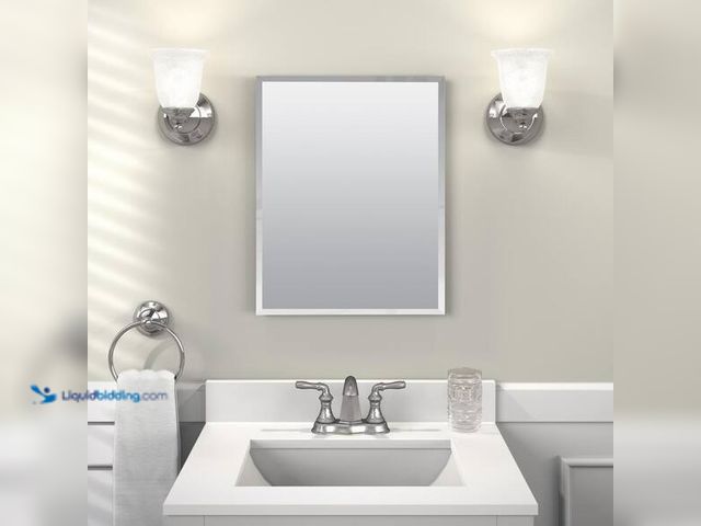 Lot 49-5552002 - Glacier Bay
16 in. W x 20 in. H Rectangular Recessed or Surface Mount Frameless Beveled Mirror Medi...