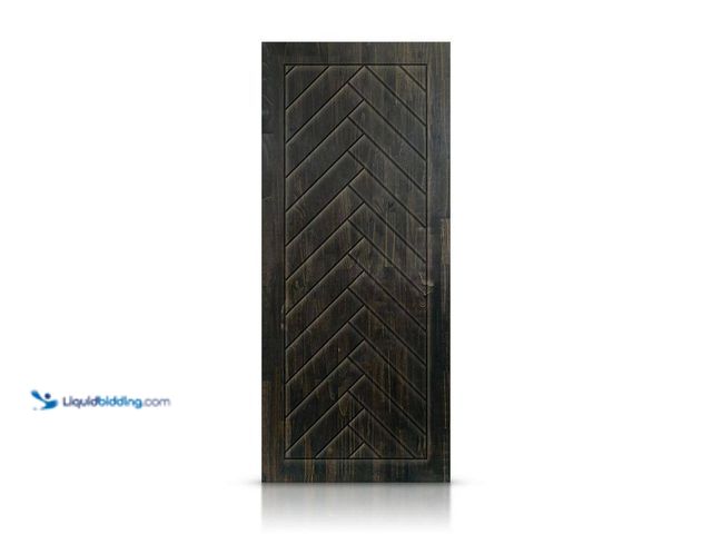 Lot 49-5424538 - CALHOME 24 in. x 80 in. Hollow Core Charcoal Black Stained Pine Wood Interior Door Slab Unused Model...
