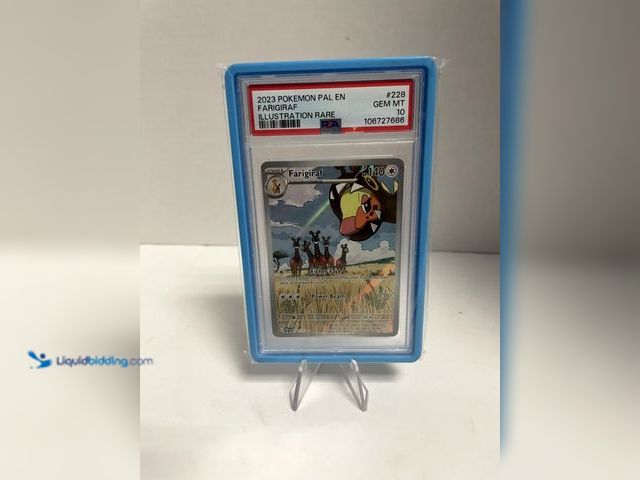 Lot 49-910547 - 2023 POKEMON PAL EN-PALDEA EVOLVED ILLUSTRATION RARE #228 FARIGIRAF PSA 10. Ref:COINS0723