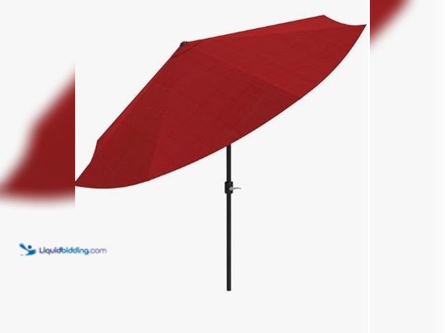 Lot 49-1516441 - (without base) Pure Garden Patio Umbrella with Auto Tilt 10ft Easy Crank Sun Shade with 19lb Weighte...