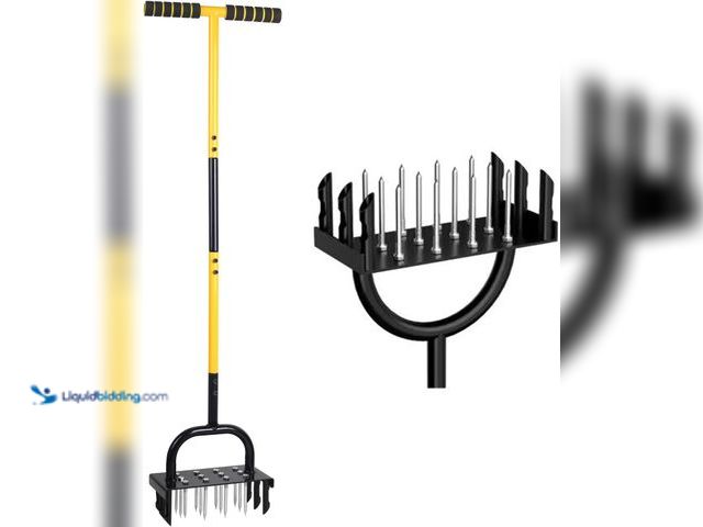 Lot 49-5406670 - 2-in-1 Lawn Core Aerator Lawn Tool, 43 Inch Manual Soil Aerator Grass Aerating Tool Aeration for Yar...