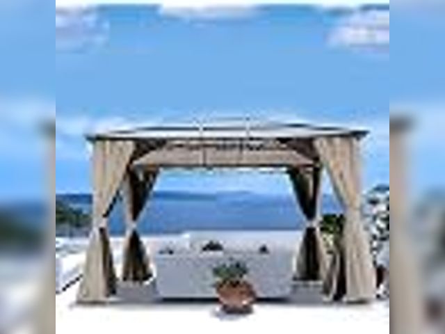 Lot 49-2024231 - Grand patio 10x12 Gazebo, Hardtop Gazebo, Single Roof Pergolas Metal Aluminum Frame UV 50+ Outdoor C...