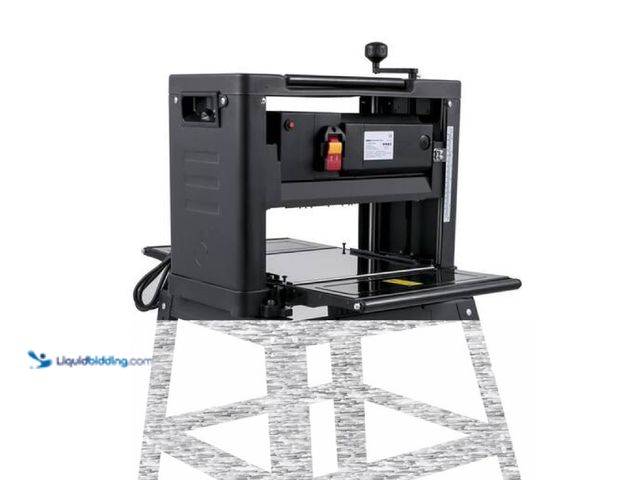 Lot 49-1548754 - VEVOR Thickness Planer 12-1/2 in. Wood Planer Foldable 1500-Watts with Dust Exhaust Interface Stand ...