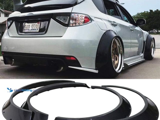 Lot 49-5549613 - Kyostar New School 4Pcs 800mm Universal Car Fender Flares Wheel Arches (Carbon Fiber Look). Model: b...