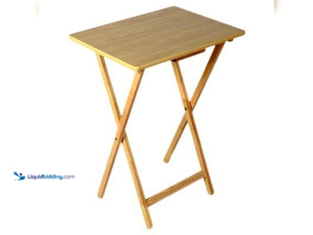 Lot 49-5558891 - QTY 4 - Peakform TV Tray Wood Natural MODEL:081483831374 NEW