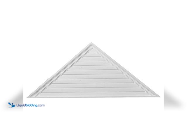 Lot 49-5482024 - Ekena Millwork 48 in. x 20 in. Triangle Primed Polyurethane Paintable Gable Louver Vent Functional (...