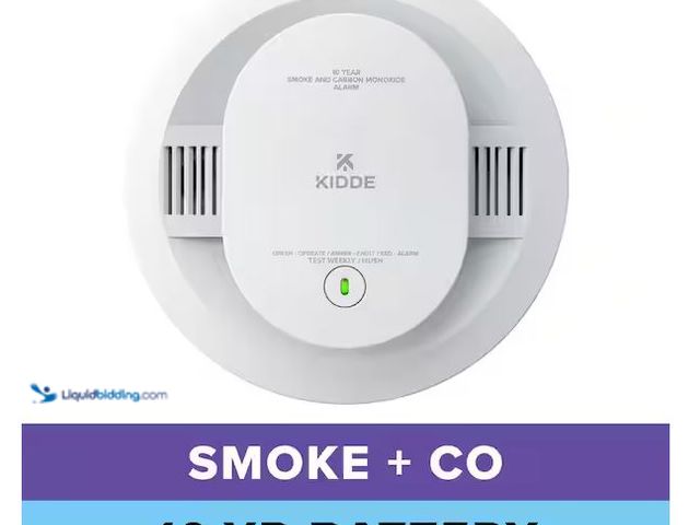 Lot 49-5573282 - Kidde
10-Year Battery Smoke and Carbon Monoxide Detector, 30CUD10, Unused