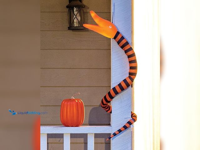 Lot 49-3472674 - Disney The Nightmare Before Christmas Light Up Giant Snake Full Size Poseable Hanging Character Deco...