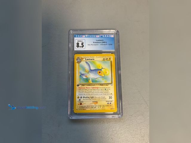 Lot 49-1811386 - COLLECTIBLE GRADED POKEMON CARD! LANTURN 1ST EDITION NEO REVELATION 32/64 CGC 8.5 NM/MINT+