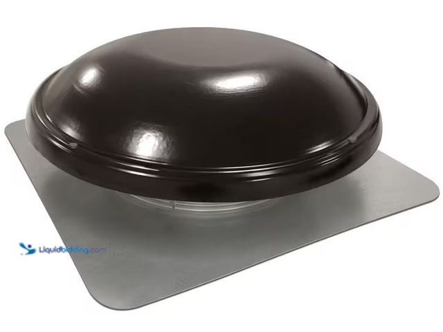 Lot 49-1624469 - Master Flow 1250 CFM Black Power Roof Mount Attic Fan Model # ERV5BL, Slightly Used, Scuffs and Scra...