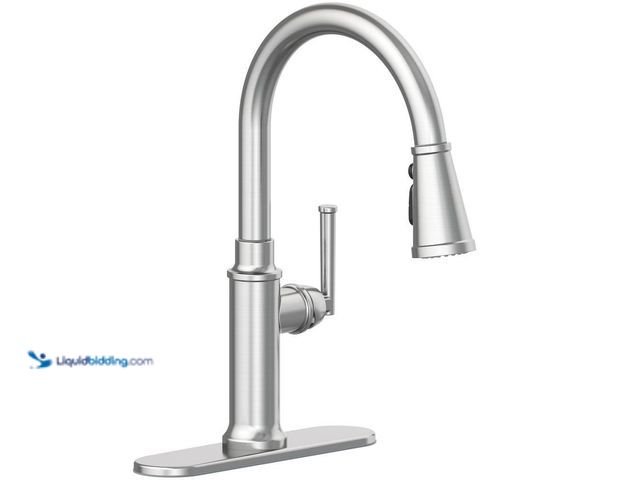 Lot 49-5449053 - Glacier Bay
Oswell Single-Handle 3-Function Pull-Down Sprayer Kitchen Faucet in Stainless Steel Unu...