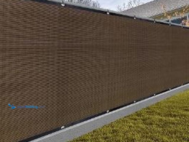 Lot 49-1625413 - Lot of (2) GUARD Privacy Screen Fence 6' x 10' Brown Heavy Duty Dustproof Denoise Fencing Mesh Fabri...
