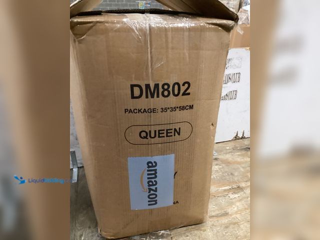 Lot 49-3527654 - Queen Size Dark Grey 3" Mattress Topper. Slightly Used