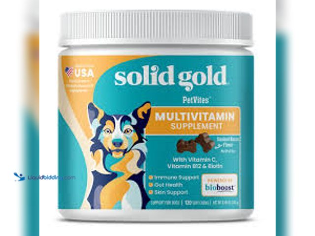 Lot 49-3538828 - QTY 2 - Solid Gold PetVites™ Multivitamin Supplement, For Dogs, Bacon, 120 Soft Chews, 7.6 oz (216 g...