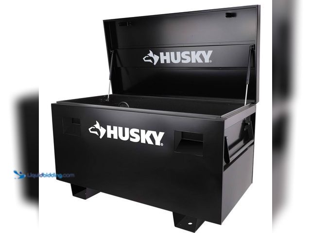 Lot 49-5444509 - Husky Tool Storage 48 in. W Black Steel Job Site Toolbox. [Model # H48JSB] Unused