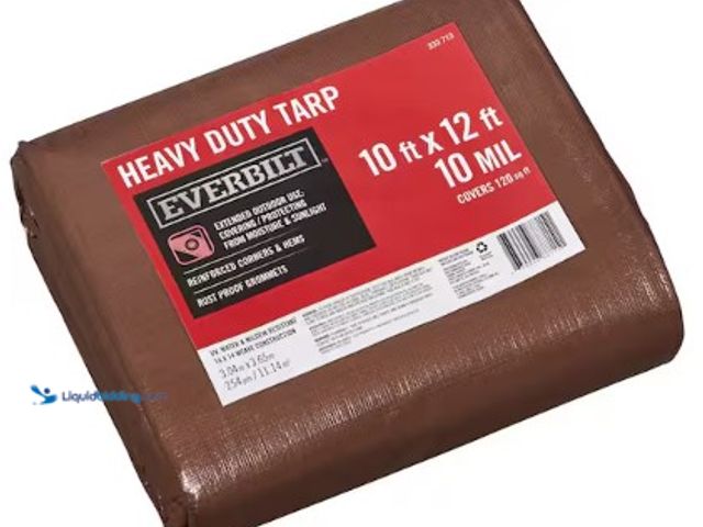 Lot 49-2025528 - Lot of (2) Everbilt 10 ft. x 12 ft. Brown and Silver Heavy Duty Tarp, Model # PY010, MSRP $39.96, Un...
