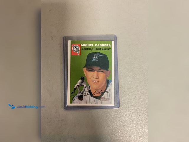 Lot 49-1830579 - COLLECTIBLE AWESOME 2003 TOPPS HERITAGE MIGUEL CABRERA ROOKIE CARD FLORIDA MARLINS. AMAZING CARD FOR...
