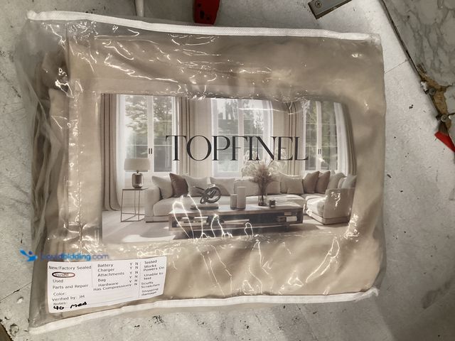Lot 49-5551724 - Topfinel Large Fabric Window Curtain (tan) Unused
