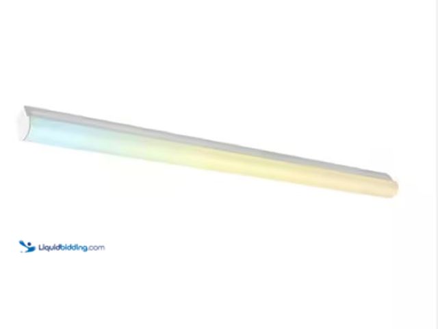 Lot 49-1573227 - RUN BISON 4ft. White 150-Watt Equivalent Linear Integrated LED Dimmable Strip Light fixture, 2860/36...