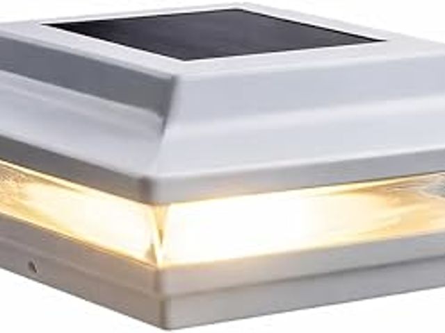 Lot 49-1625590 - Lot of (2) Classy Caps 4x4 Imperial Solar Post Cap - Fits 4"x4" and 3.5"x3.5" Deck & Fence Posts, Wh...