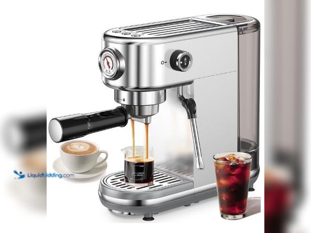 Lot 49-5436493 - Espresso Machine with Milk Frother, 20 Bar High Pressure Professional Espresso Maker Automatic, Comp...