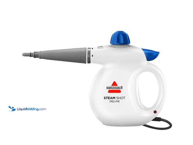 Lot 49-5538884 - BISSELL SteamShot Deluxe Handheld Steam Cleaner. Useed and missing some attachments. Tested and work...