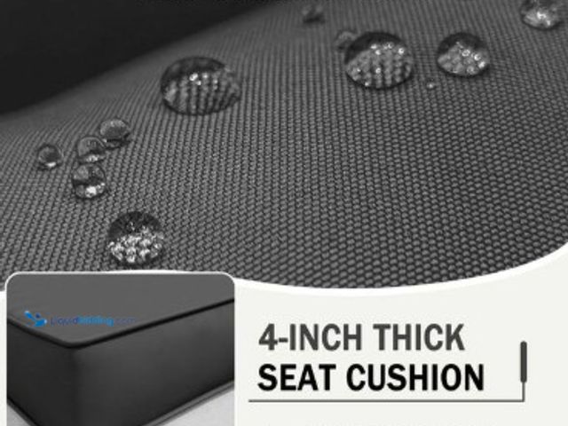 Lot 49-2022332 - 29 in. x 29 in Outdoor Cushion, Black, Non-slip bottom, Unused.  Ref#AHD0922