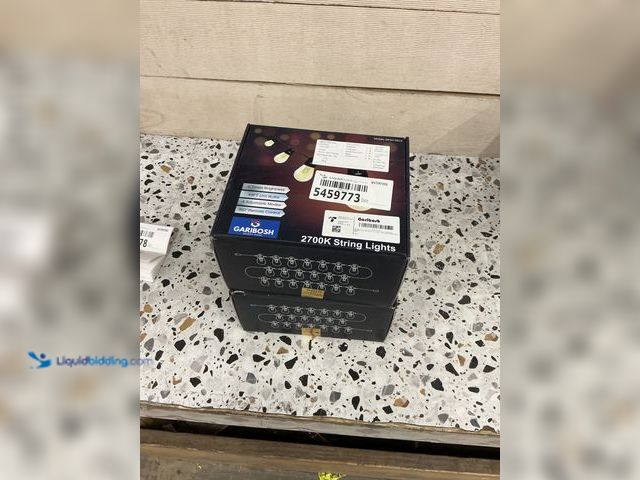 Lot 49-5459773 - QTY 2 - Garibosh Led Bulb String Lights. 2700K String lights. 4 Adjustable Modes. Model #DFQY-SS14. ...