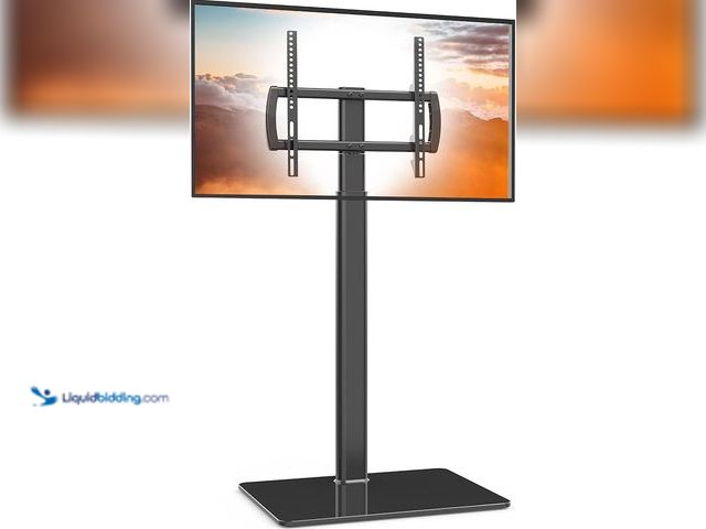 Lot 49-5410808 - Universal Floor TV Stand with Mount 80 Degree Swivel Height Adjustable and Space Saving Design. [MOD...