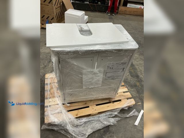 Lot 49-5447904 - PARTS AND REPAIR. Home Decorators Collection Tamsin 30 in. Single Sink White Bath Vanity with White ...