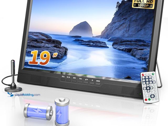 Lot 49-5437389 - NORTHING 19 Inch Portable TV for Indoor Outdoor,Full HD 1080P Portable TV for Camping, 8000mAH Built...