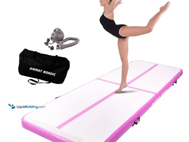 Lot 49-1519121 - AirMat Nordic Air Mat Tumble Track 13ft with Electric Air Pump, Inflatable Gymnastics Mat for Home, ...