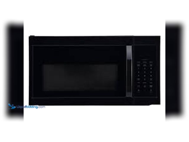 Lot 49-5415585 - Vissani 1.7 cu. ft. 1000-Watt Over the Range Microwave in Black. Model # HVO170B. Slightly used.