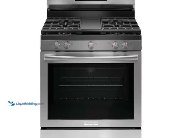 Lot 49-1591649 - Frigidaire Gallery 30 in. 5 Burner Freestanding Gas Range in Stainless Steel with True Convection an...
