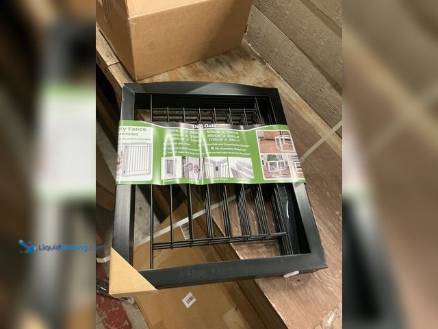 Lot 49-5463241 - ZJSF Freestanding Dog Gate Indoor, Foldable Dog Fence for Doorways,Hallways or Stairs, Sturdy Wood E...