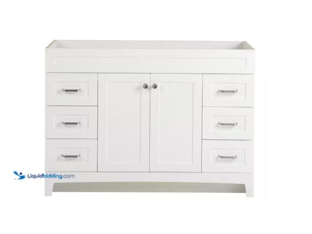 Lot 49-1548549 - Home Decorators Collection Thornbriar 48 in. W x 22 in. D x 34 in. H Bath Vanity Cabinet without Top...