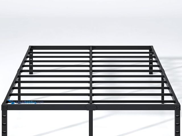 Lot 49-1627379 - NEW JETO Metal Bed Frame, Queen Size Bed Frame with Storage Space, Heavy Duty Sturdy Mattress Founda...