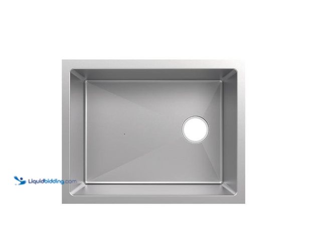 Lot 49-5410349 - Glacier Bay Tight Radius 23 in. Undermount Single Bowl 18 Gauge Stainless Steel Kitchen Sink. [Model...
