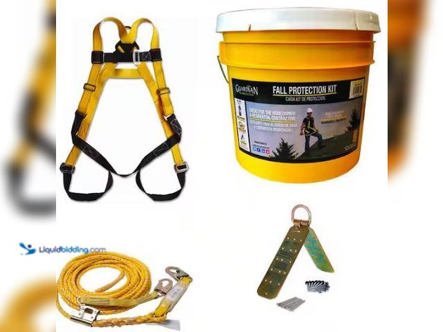 Lot 49-1569325 - Guardian Fall Protection Rooftop Safe-Tie Bucket Kit, Model # 00815-QC, Unused.  Ref#SR0114