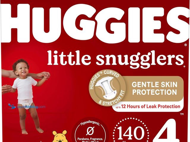 Lot 49-5486627 - Baby Diapers Size 4 (22-37 lbs), 140ct, Huggies Little Snugglers Item is unused