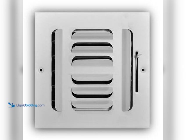 Lot 49-5553455 - QTY 6 - Everbilt 6 in. x 6 in. 4-Way Steel Fixed Curved Blade Wall/Ceiling Register in White Model #...