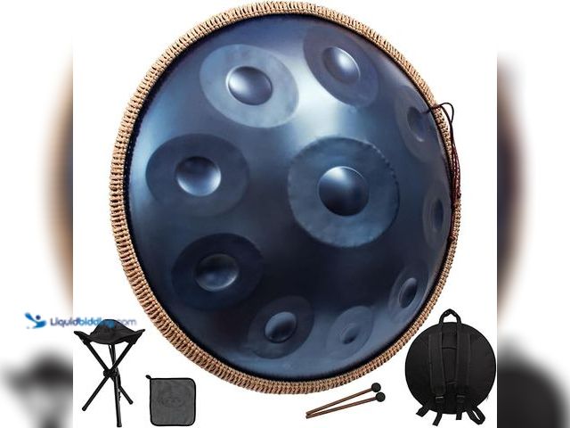 Lot 49-3600326 - Handpan Drum 22 Inch for Adults,D Minor Kurd 10 Notes - 440Hz Professional Hand Pan, Handpan Instrum...
