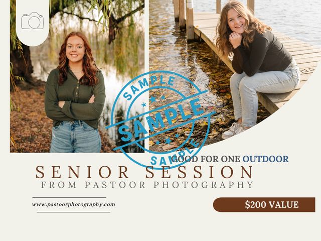 Lot 499-26 - One Outdoor Senior Session with Pastoor Photography. $200 value.