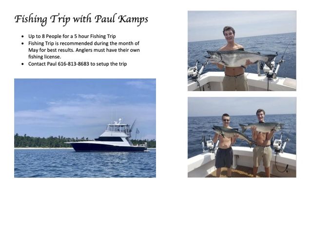 Lot 499-227 - Fishing trip with Paul Kamps! A 5 hour fishing trip for up to 8 people. 
**Minimum $1,000 bid**  (it...